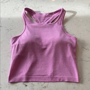 Lululemon Ebb to Street Ribbed Cropped Racerback Tank